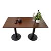 Bàn nhà hàng, Cafe chữ nhật gỗ cao su 2 chân trụ CFD68158