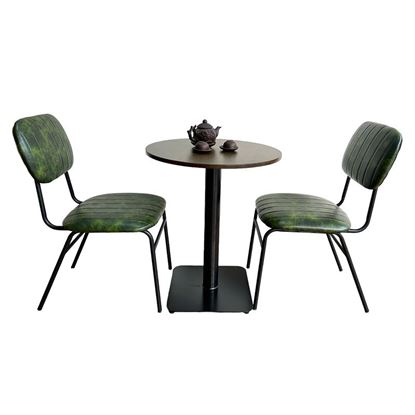 Bộ bàn cafe và 2 ghế nệm khung sắt CBCF244