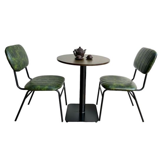 Bộ bàn cafe và 2 ghế nệm khung sắt CBCF244