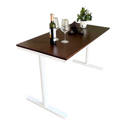 Bàn chữ nhật Cafe, nhà hàng gỗ tự nhiên chân sắt CFD68157