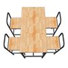 Combo bàn bar 120x60cm và 4 ghế bar gỗ khung sắt CBCF229