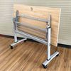Bàn gấp gọn gỗ Plywood chân có bánh xe HBMS009