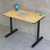 Bàn làm việc 100x60cm gỗ cao su chân sắt lắp ráp hệ TIO HBTO001