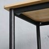 Bàn vuông 70cm gỗ tự nhiên chân sắt tròn BA68151