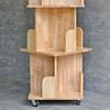 Kệ sách di động 3 tầng gỗ tự nhiên KS68189
