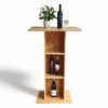 Bàn bar kết hợp kệ dựng rượu 70x70cm gỗ cao su BB014