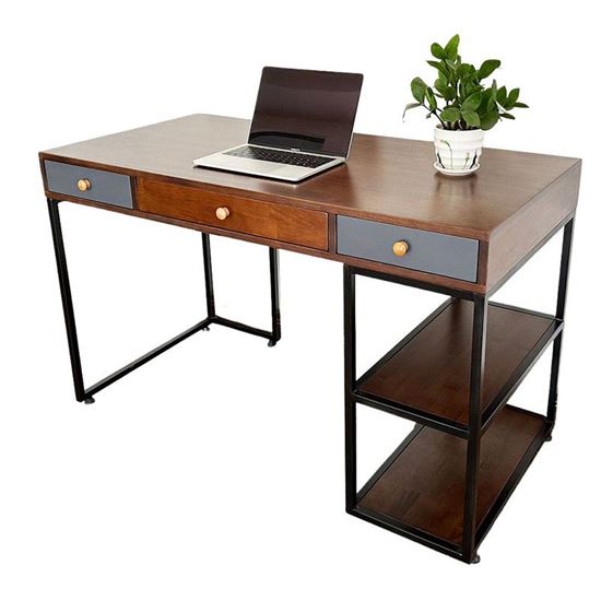 Bàn làm việc 3 ngăn kéo 120x60cm chân kết hợp kệ BD68093