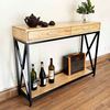 Bàn console XAPO khung sắt mặt gỗ CST047