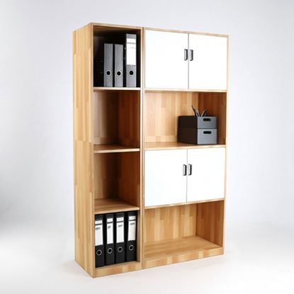 Tủ hồ sơ 4 tầng 120x40x170cm gỗ cao su THS68051