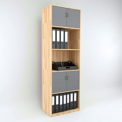 Tủ hồ sơ 5 tầng 80x40x220cm gỗ tự nhiên THS68058