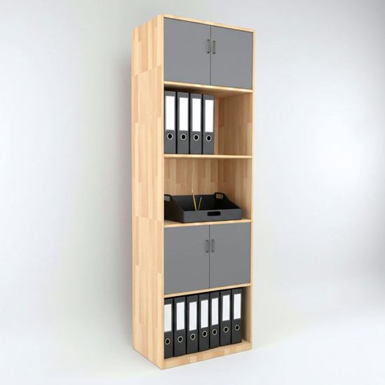 Tủ hồ sơ 5 tầng 80x40x220cm gỗ tự nhiên THS68058