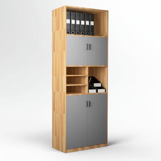 Tủ hồ sơ tủ sách cao 220cm gỗ tự nhiên THS68060