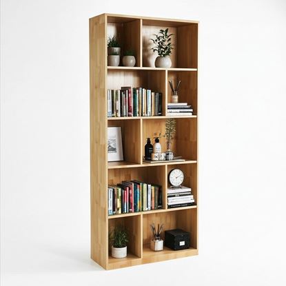 Kệ sách 5 tầng 80x30x180cm gỗ cao su KS68190