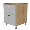 Module tủ bếp dưới 60cm hệ 2 ngăn kéo MTBD013