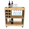 Kệ Rượu di động gỗ tự nhiên KR68001
