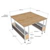 Bàn làm việc cụm 2 chân kết hợp kệ HBMN025
