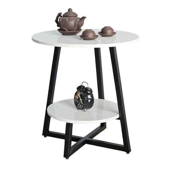 Bàn bên Sofa 2 tầng mặt đá - SST024