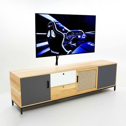 Kệ tivi 1m8 gỗ cao su chân sắt KTV68085