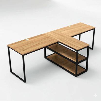 Bàn làm việc cụm 2 kết hợp kệ HBMN021