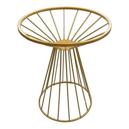 Chân bàn cafe cổ lọ sắt sơn vàng đồng CHBCF022