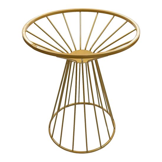 Chân bàn cafe cổ lọ sắt sơn vàng đồng CHBCF022