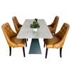 Bộ Bàn Ăn Gỗ Plywood và 4 Ghế Nệm Lưng Cao CBBA088