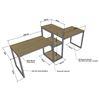 Bàn làm việc cụm 2 kết hợp kệ HBMN019
