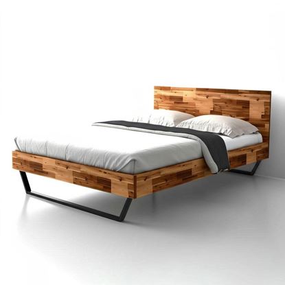 Giường ngủ đôi gỗ khung sắt GN68045