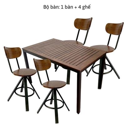 Bộ bàn ghế ăn nhỏ gọn 4 người CBBA101