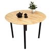 Bàn tròn gỗ cao su chân sắt sơn tĩnh điện BA68139