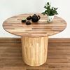 Bàn tròn 1m gỗ Tràm chân gỗ cao su BA68136