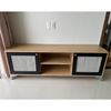 Kệ tivi gỗ Plywood cửa lưới mây KTV68091