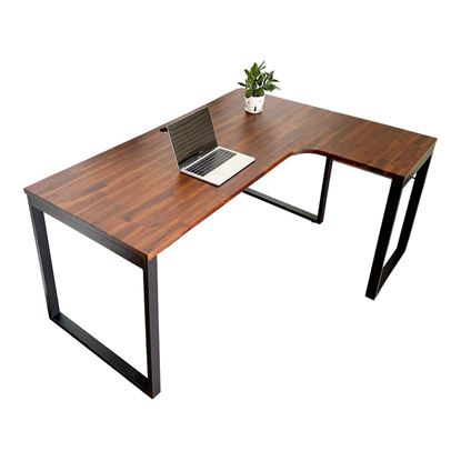 Bàn làm viêc chữ L gỗ Tràm chân sắt CD68017