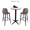 Bộ bàn bar tròn mặt đá và 2 ghế nệm simili CBCF196