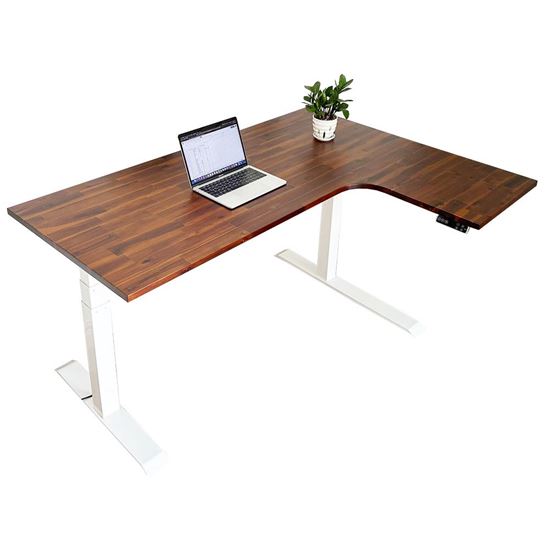 Bàn nâng hạ FlexiCorner gỗ Tràm chân điện 3 khớp FLD025