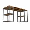 Bàn làm việc chân kết hợp kệ gỗ khung sắt BD68091