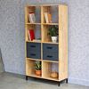 Kệ sách có hộc tủ gỗ cao su chân sắt KS68160