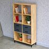Kệ sách có hộc tủ gỗ cao su chân sắt KS68160