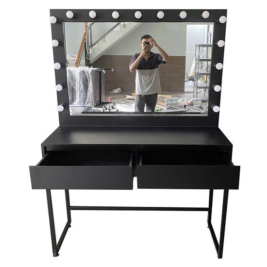 Bàn trang điểm kèm gương và đèn led BTD68055