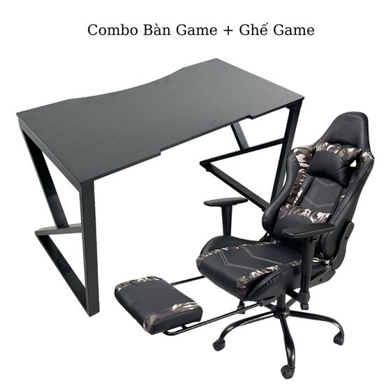 Combo Bàn Game 120cm chân K và ghế Game - CBG68027