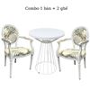 Bộ bàn cafe và 2 ghế Louis có tay - CBCF180