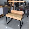 Bàn có ngăn kéo kết hợp kệ gỗ cao su BD68086