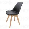 Combo bàn tròn 1m gỗ tràm và 4 ghế nệm Eames CBBA079