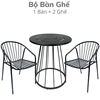 Bộ Bàn Ghế Cafe Sắt Sơn Tĩnh Điện CBCF172