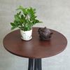 Bàn cafe tròn 60cm gỗ cao su chân sắt loa kèn CFD68119
