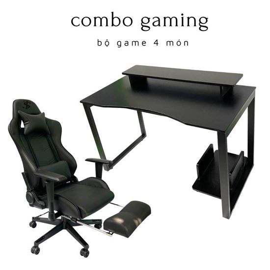 Bộ Bàn Ghế Gaming Bao Gồm 4 Món CBG68024