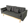 Sofa băng viền gỗ 1m95 nệm bọc vải SFB68061