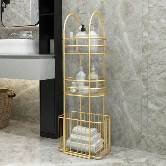 Kệ để đồ khung sắt có giỏ đựng KPT68014