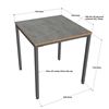 Bàn ăn vuông 70cm gỗ Plywood chân sắt BA68087
