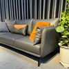 Ghế sofa băng 220cm nệm simili chân sắt SFB68058
